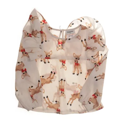 Blouse (Wit, Bruin, Rood) van KappAhl Polyester