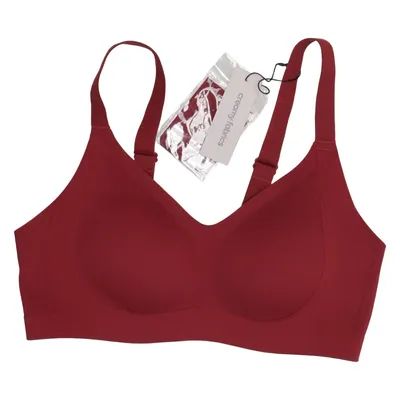 Bralette (Red) from Creamy Fabrics Elastane, Polyamide