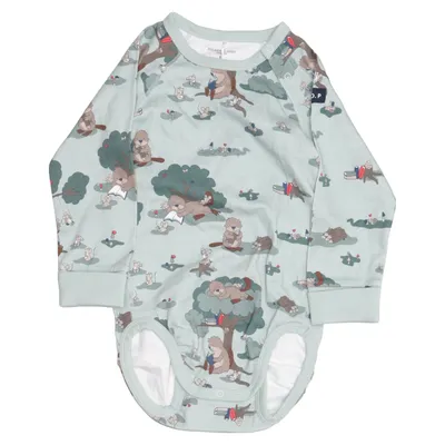 Body (Green, Multicolored) from Polarn O. Pyret Organic cotton