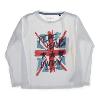 Långärmad t-shirt (Vit, Flerfärgad) från Pepe Jeans London Bomull