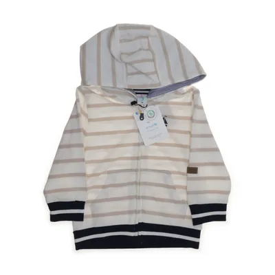 Capuchon sweater (Wit, Blauw, Beige) van Topomini Organisch katoen