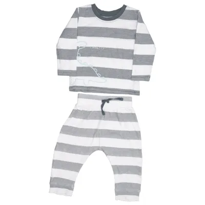 Pyjamas (Grå, Vit) från George Bomull