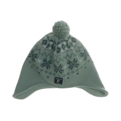 Pompon muts (Groen, Blauw) van Polarn O. Pyret Merinowol, Gerecycled polyester