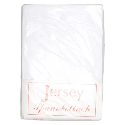 Fitted sheet (White) from Jersey Cotton, Polyester