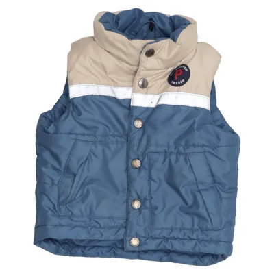 Outer vest (Blue, Beige) from Polarn O. Pyret Polyamide, Polyester