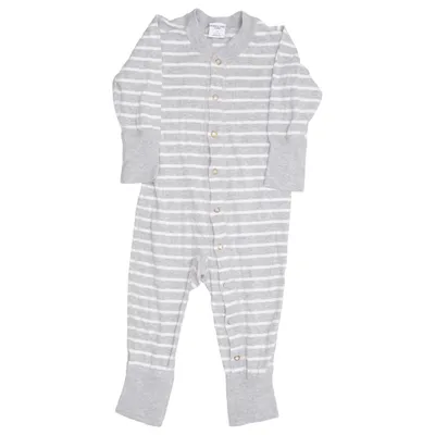 Rompers (Gray, White) from Polarn O. Pyret Organic cotton