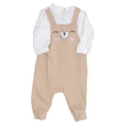 Sparkdräkt (Beige, Vit, Rosa) från Topomini Bomull, Polyester