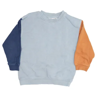 Sweatshirt (Blå, Orange, Flerfarvet) fra Rikiki Bomuld, Polyester