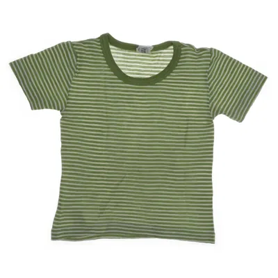 T-shirt (Grøn, Beige) fra Cosilana Silke, Uld