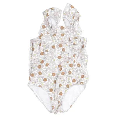 Badedragt (Hvid, Flerfarvet) fra Little Dutch Elastan, Genanvendt polyester