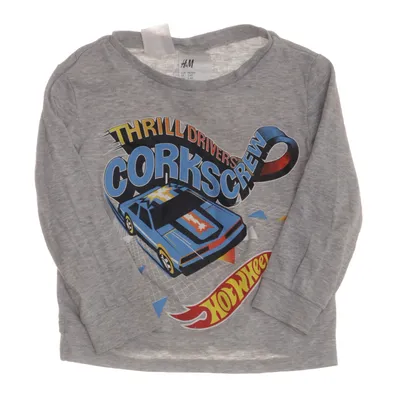 Långärmad t-shirt (Grå, Flerfärgad) från H&M Bomull, Viskos