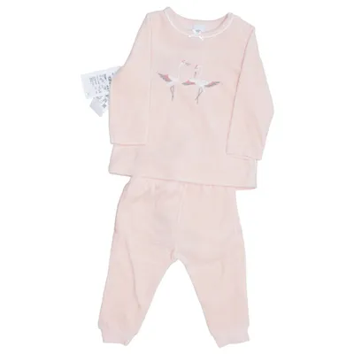 Pajamas (Pink) from Sanetta Cotton, Polyester