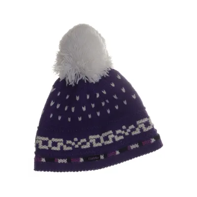 Bonnet à pompon (Violet, Blanc, Noir) de Eisbär