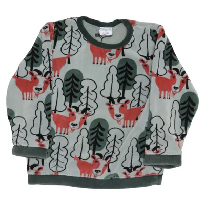 Sweatshirt (Grøn, Rød, Flerfarvet) fra Polarn O. Pyret Bomuld, Polyester