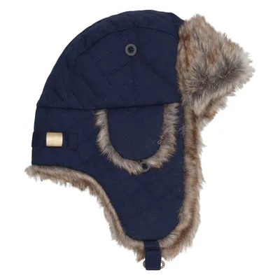Trapper hat (Blue, Brown) from JH Collection by Hööks Acrylic, Polyamide, Polyester