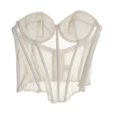 Bustier (Blanc) de Di Lorenzo Lingerie Élasthane, Polyamide