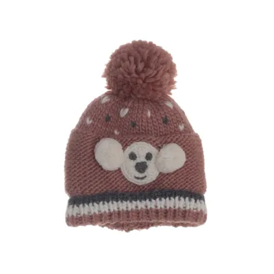 Pompon muts (Bruin) van Zara Baby Acryl