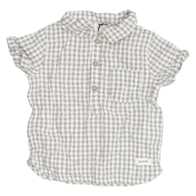 Short sleeve shirt (Green, White) from Newbie by KappAhl Cotton
