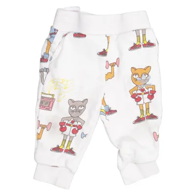 Sweatpants (White, Multicolored) from Adidas Mini Rodini Organic cotton, Recycled polyester