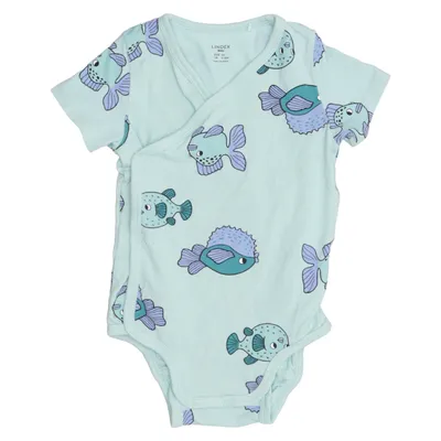 Romper (Groen, Blauw, Meerkleurig) van Lindex Baby Katoen, Elastaan