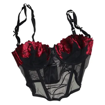 Bustier (Black, Red) from Seite*1Girl Elastane, Polyamide
