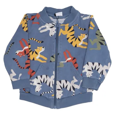 Cardigan (Blue, Multicolored) from Polarn O. Pyret Organic cotton