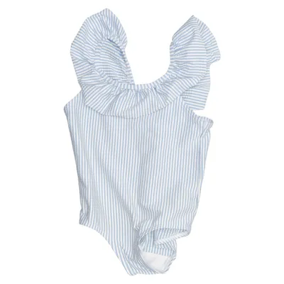 Maillot de bain une pièce (Bleu, Blanc) de H&M Élasthane, Polyamide, Polyester