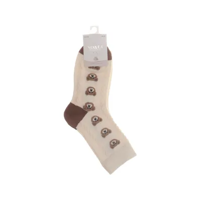 Socks (White, Brown) from So&li