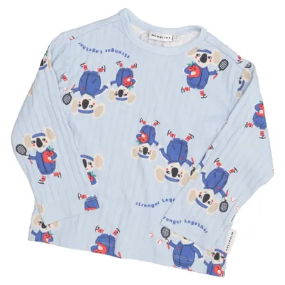 T-shirt à manches longues (Bleu, Multicolore) de Minories Coton, Élasthane