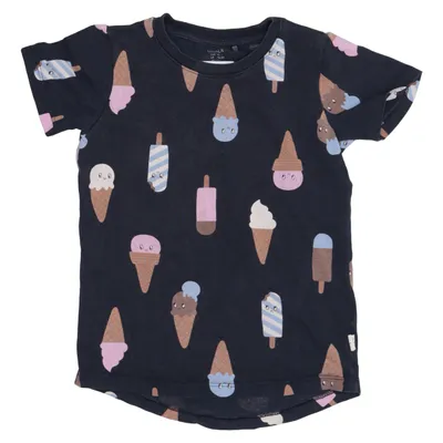 T-shirt (Black, Multicolored) from Lindex Cotton, Elastane