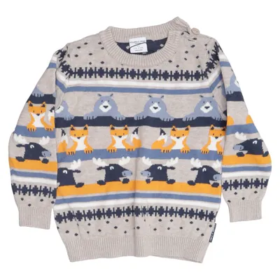 Sweater (Beige, Flerfarvet) fra Polarn O. Pyret Økologisk bomuld