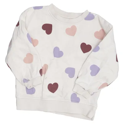 Sweatshirt (White, Multicolored) from Rikiki Cotton, Polyester