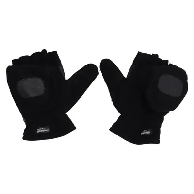 Fingerless gloves (Black) from Blue Polyester