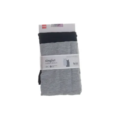 Onderhemd (Grijs, Zwart) van Hema Katoen, Elastaan, Viscose