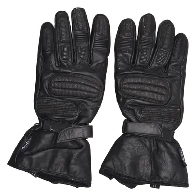 Motorcycle gloves (Black) from Crane Sports Leather, Polyester