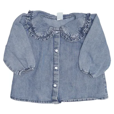 Denim shirt (Blue) from H&M Cotton, Polyester