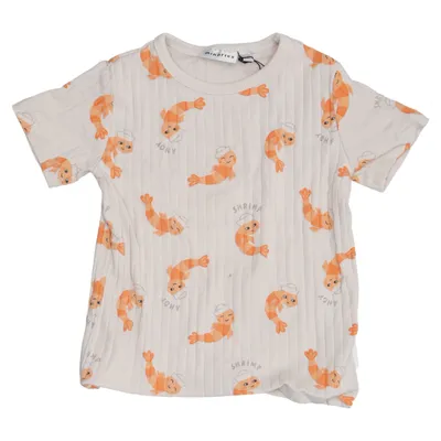 T-shirt (Beige, Orange) fra Minories Bomuld, Elastan