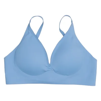 Bra (Blue) from Creamy Fabrics Elastane, Polyamide