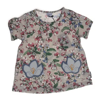 Klänning (Beige, Flerfärgad) från Polarn O. Pyret Elastan, Ekologisk bomull