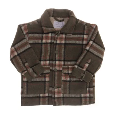 Skjortejakke (Grøn, Brun, Hvid) fra Zara