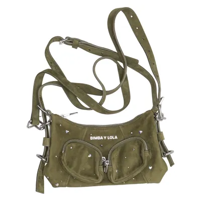Shoulder-bag (Green) from Bimba y Lola Leather, Polyester