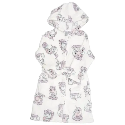 Bathrobe (White, Multicolored) from KappAhl Recycled polyester