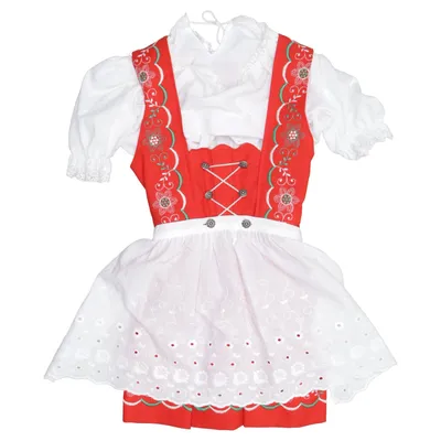 Dirndl (Rouge, Blanc) de Hedda Coton