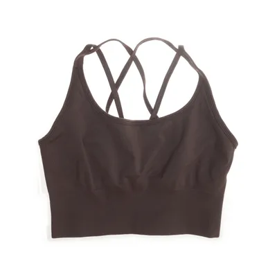 Sport-bh (Bruin) van Teveo Elastaan, Polyamide, Polyester