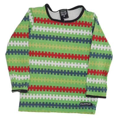 Long sleeve T-shirt (Green, Multicolored) from Villervalla Elastane, Organic cotton