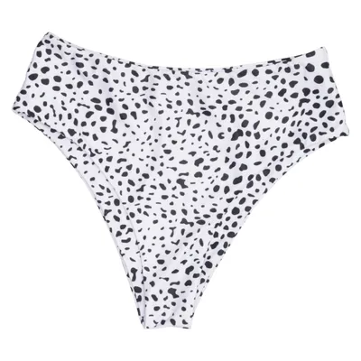 Bikini bottom (White, Black) from Zaful Elastane, Polyamide