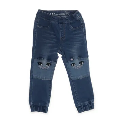 Jeans (Blå) från Lab Industries by KappAhl Bomull, Elastan, Polyester