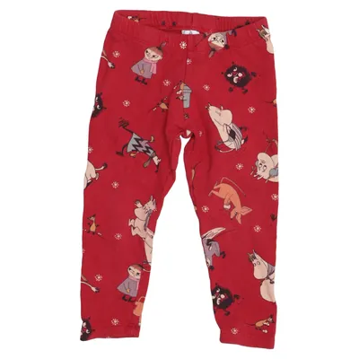 Sweatpants (Rød, Flerfarvet) fra Moomin by Lindex Bomuld, Elastan