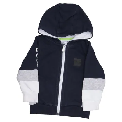 Capuchon sweater (Blauw, Grijs, Wit) van Hugo Boss Katoen, Elastaan, Polyester