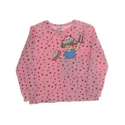 Långärmad t-shirt (Rosa, Flerfärgad) från Pippi Långstrump Bomull, Elastan